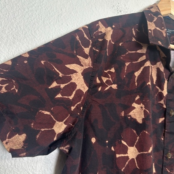 Ted Baker Abstract Short Sleeve Button Down Men’s Shirt Size 6 100% Cotton - Picture 4 of 11